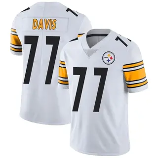 Pittsburgh Steelers #77 Jesse Davis Game Used Color Rush Jersey